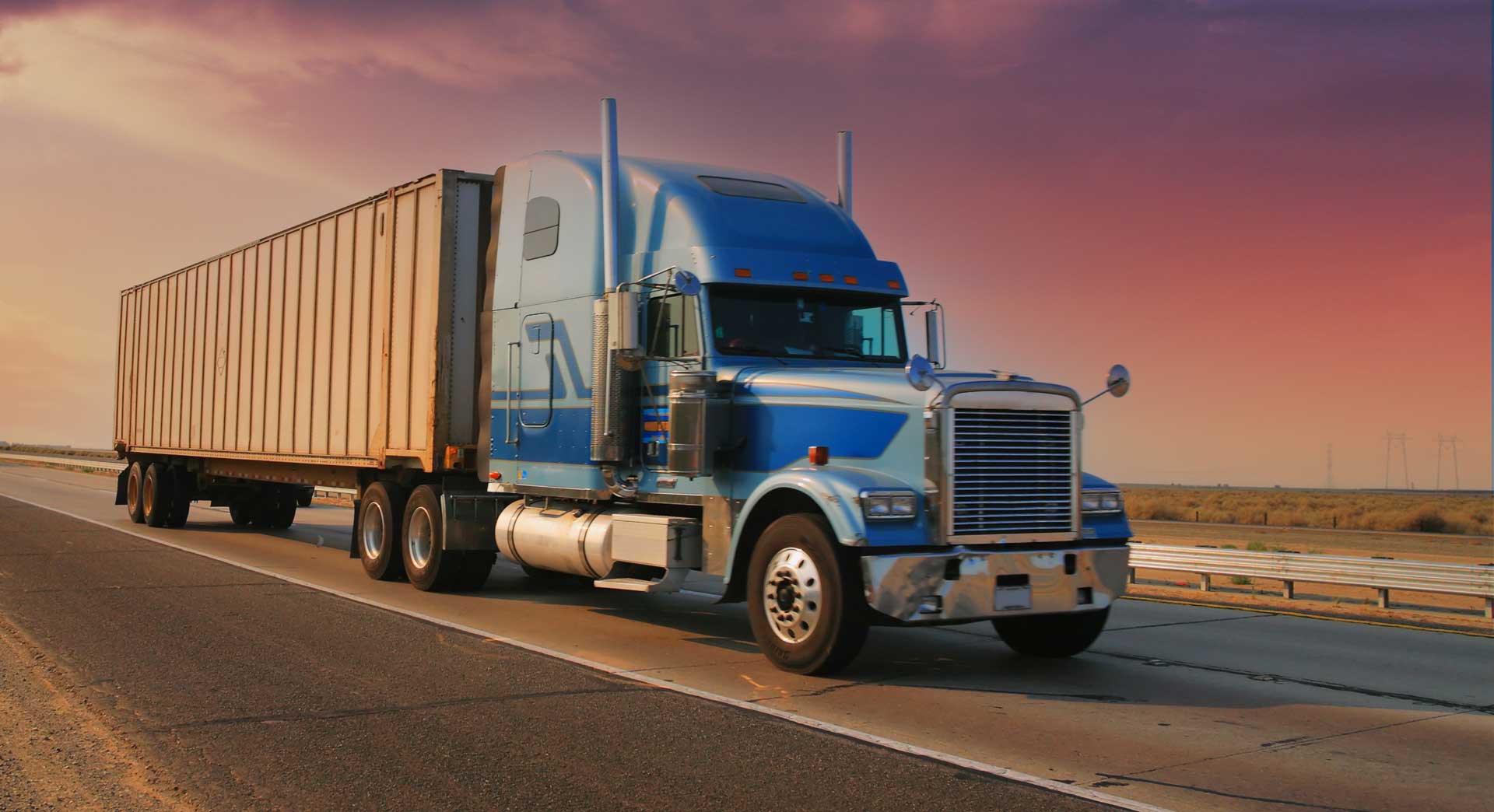 truck driving on highway